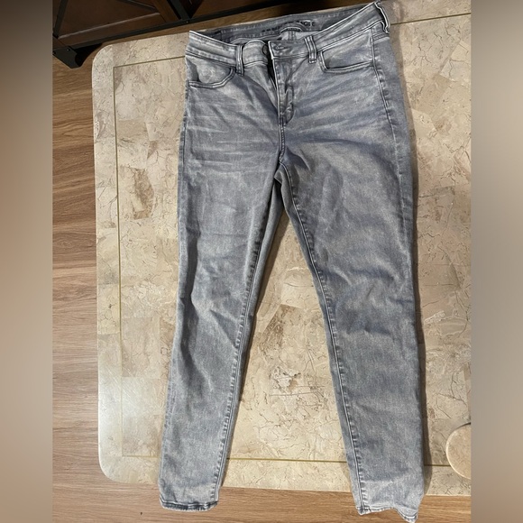 American Eagle Next Level Size 12 Reg Low Rise Dusted Slate Skinny Jeans - Picture 1 of 4